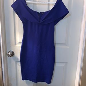 Royal Blue Cefian off the shoulder dress